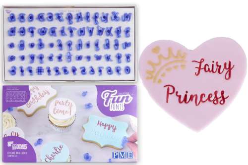 PME Fun Fonts - Cookie and Cupcake Stamp Set - Click Image to Close